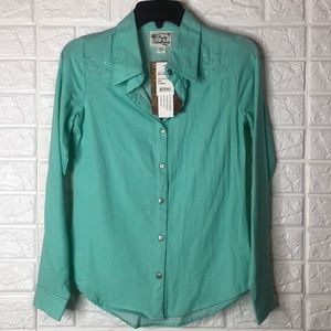 🌞 NWT pretty rebellious mint green button down‎